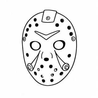 Jason Voorhees Mask Coloring Page 40188-33337