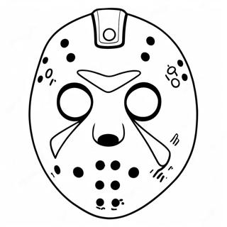 Jason Voorhees Mask Coloring Page 40188-33338