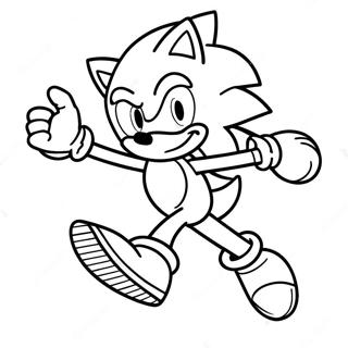 Sonic The Hedgehog In Action Coloring Page 40198-33334