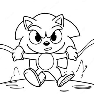 Sonic The Hedgehog In Action Coloring Page 40198-33336