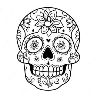 Day Of The Dead Sugar Skull Coloring Page 401-318