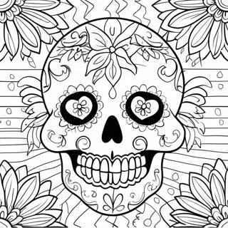 Day Of The Dead Sugar Skull Coloring Page 401-319