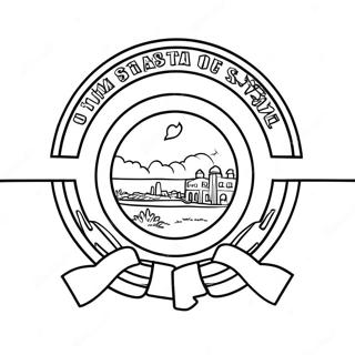 Oklahoma State Flag Coloring Page 40207-33358