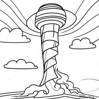 Whirling Tornado Coloring Page 4021-3256