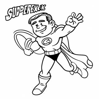 Superflex Character In Action Coloring Page 40228-33363