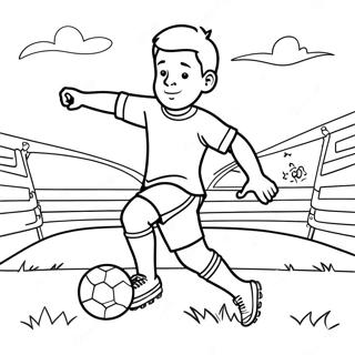 Aaron Playing Soccer Coloring Page 40298-33414