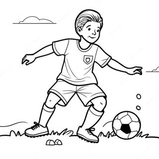 Aaron Playing Soccer Coloring Page 40298-33415