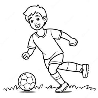 Aaron Playing Soccer Coloring Page 40298-33416