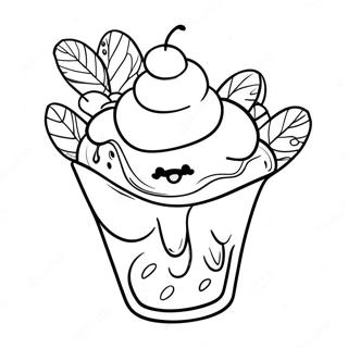 Delicious Dairy Queen Sundae Coloring Page 40308-33428