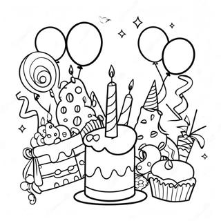 Party Celebration Coloring Page 40317-33435