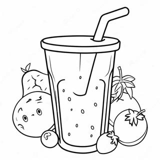 Colorful Fruit Smoothie Coloring Page 40338-33443