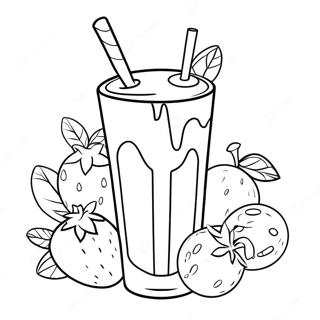 Colorful Fruit Smoothie Coloring Page 40338-33444