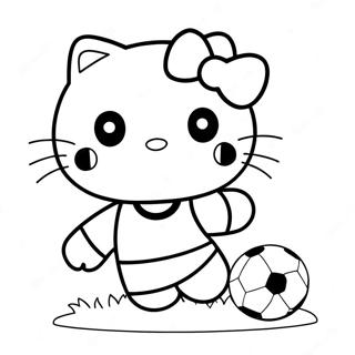 Hello Kitty Soccer Coloring Page 40347-33451