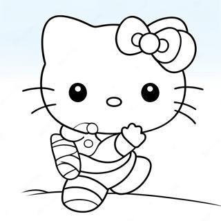 Hello Kitty Soccer Coloring Pages