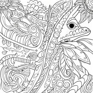 Colorful Amate Bark Animal Designs Coloring Page 40368-33466