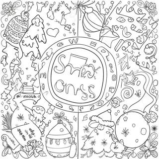 Festive Christmas Word Search Coloring Page 40378-33485