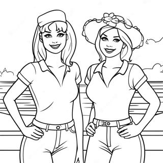 Betty And Veronica In Summer Outfits Coloring Page 40408-33505