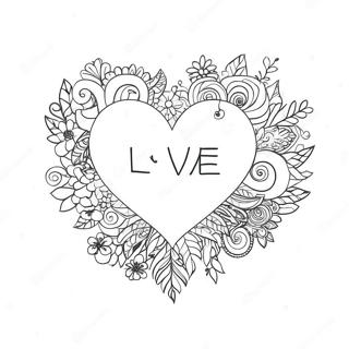 Love Is Love Heart Coloring Page 40427-33510