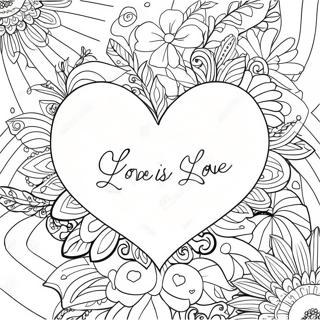 Love Is Love Heart Coloring Page 40427-33511