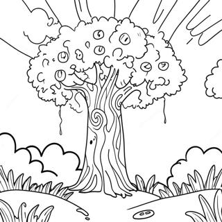 Colorful Truffula Tree Forest Coloring Page 40448-33527