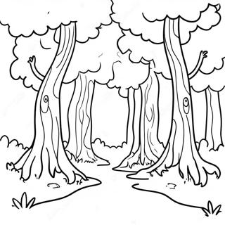 Colorful Truffula Tree Forest Coloring Page 40448-33528