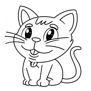 Sassy Bad Kitty In A Funny Pose Coloring Page 40458-33546