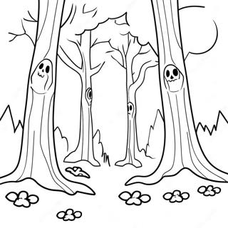 Haunted Forest Cursed Coloring Page 40468-33539