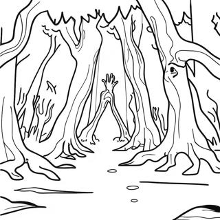 Haunted Forest Cursed Coloring Page 40468-33540