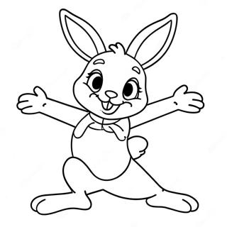 Babs Bunny In A Fun Pose Coloring Page 40478-33558