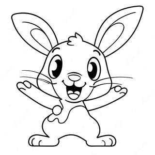 Babs Bunny In A Fun Pose Coloring Page 40478-33560