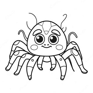 Cute Tarantula With Big Eyes Coloring Page 40518-33586