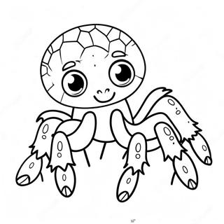 Cute Tarantula With Big Eyes Coloring Page 40518-33587