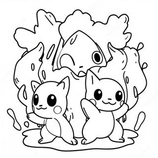 Fire And Water Fusion Pokemon Coloring Page 40548-33607