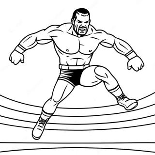 Wwe Wrestler Jumping On Opponent Coloring Page 40558-33617