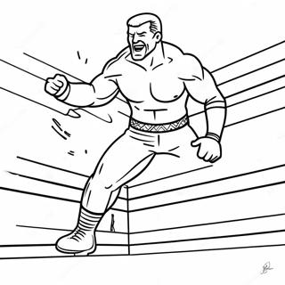 Wwe Wrestler Jumping On Opponent Coloring Page 40558-33619