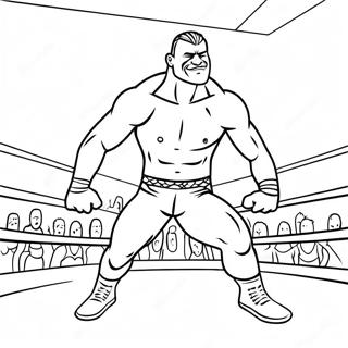 Wwe Wrestler Jumping On Opponent Coloring Page 40558-33620