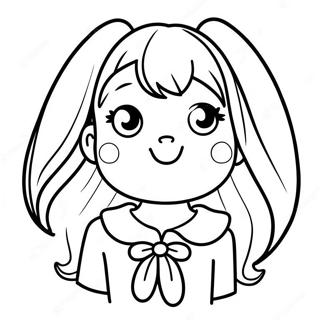 Anime Bunny Girl With Colorful Hair Coloring Page 40597-33644