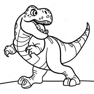 Ferocious T Rex Roaring Coloring Page 40608-33673