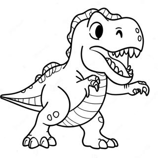 Ferocious T Rex Roaring Coloring Page 40608-33674