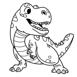 Ferocious T Rex Roaring Coloring Page 40608-33676