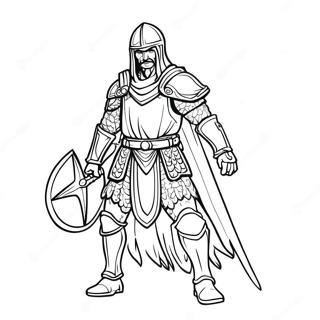 Diluc With His Claymore Coloring Page 4061-3277