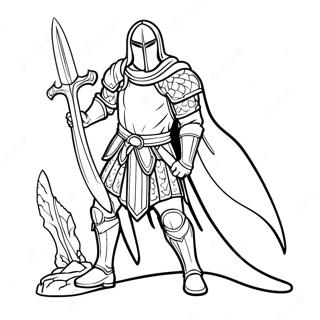 Diluc With His Claymore Coloring Page 4061-3278