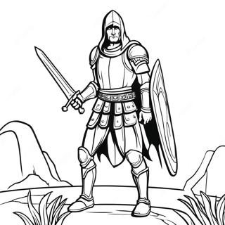 Diluc With His Claymore Coloring Page 4061-3279