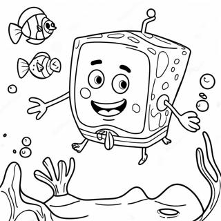 Spongebob Squarepants Underwater Adventure Coloring Page 40628-33670