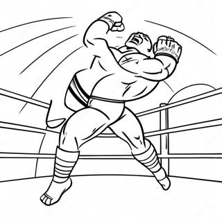 Wacky Wwe Wrestler Jumping On Opponent Coloring Page 40658-33705