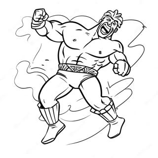 Wacky Wwe Wrestler Jumping On Opponent Coloring Page 40658-33707