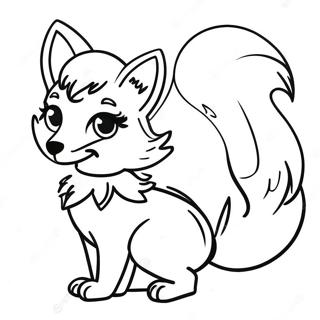 Fox Girl Coloring Page 40688-33703