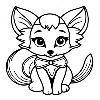 Fox Girl Coloring Page 40688-33704