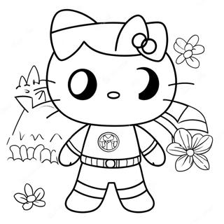 Cute Spiderman Hello Kitty Coloring Page 40699-33724