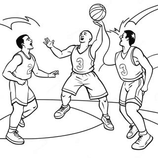 Exciting Basketball Game Coloring Page 40709-33731